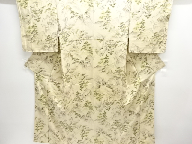 JAPANESE KIMONO / KOMON / SCENERY OF PAGODA